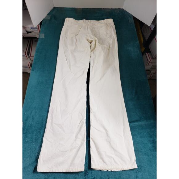 Lilly Pulitzer Jeans Size 8 Womens White Corduroy Pants Ladies Main Line Bootcut - Picture 12 of 14